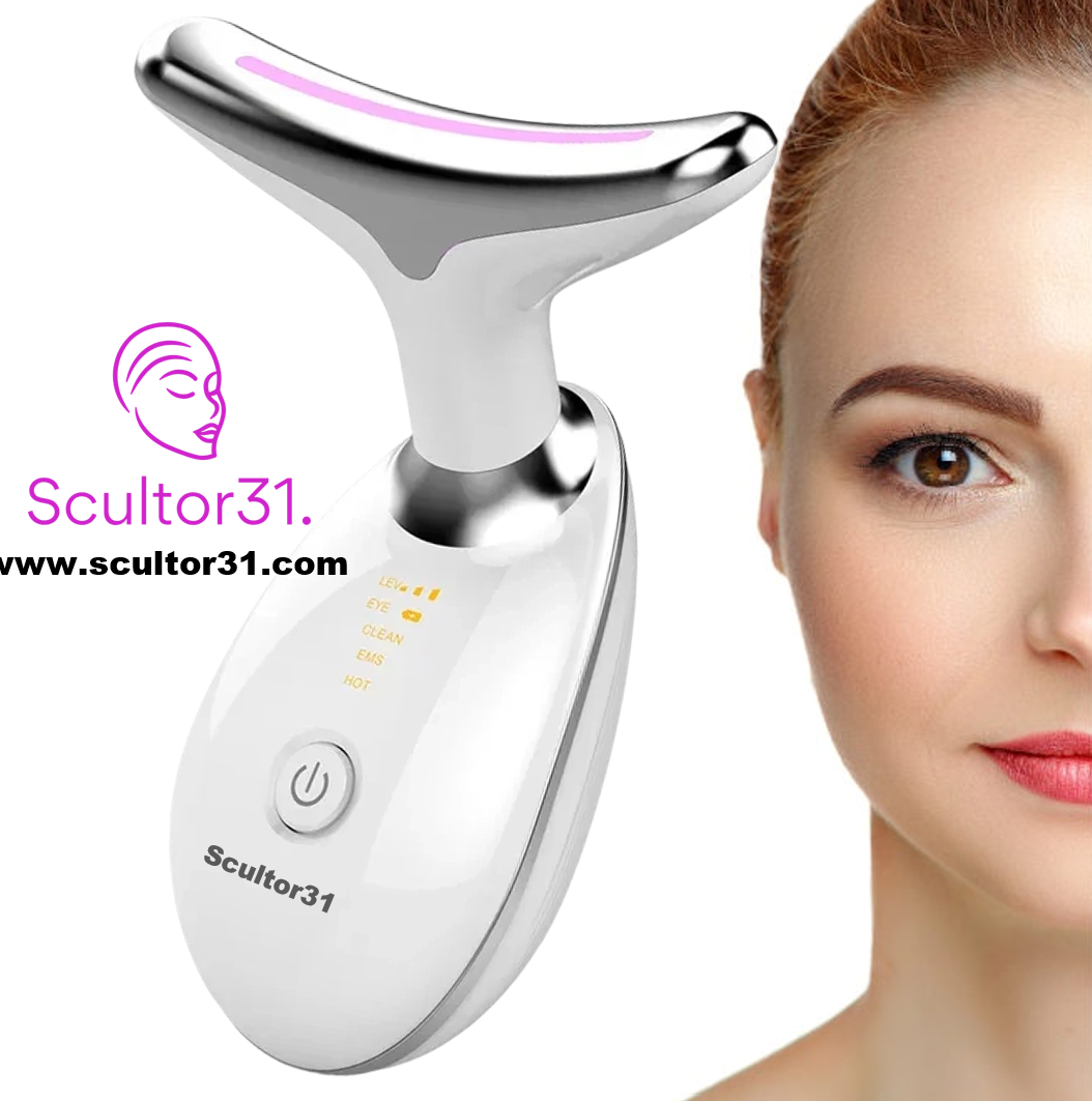 Scultor31™ | Tecnología Anti-Edad: Microcorrientes, Luz LED y Termoterapia para Rostro y Cuello